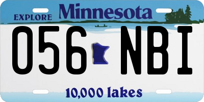 MN license plate 056NBI