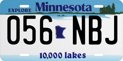 MN license plate 056NBJ