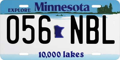 MN license plate 056NBL