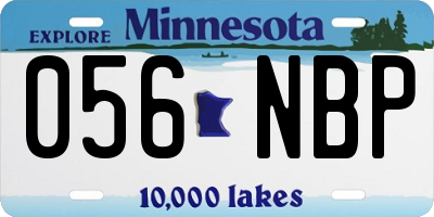 MN license plate 056NBP