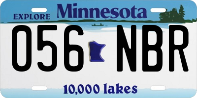 MN license plate 056NBR