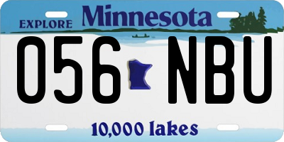 MN license plate 056NBU