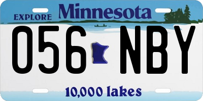 MN license plate 056NBY