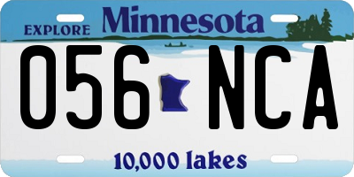 MN license plate 056NCA