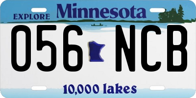 MN license plate 056NCB