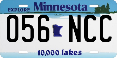 MN license plate 056NCC