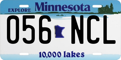 MN license plate 056NCL
