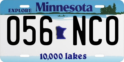 MN license plate 056NCO