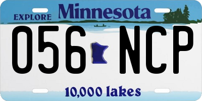 MN license plate 056NCP