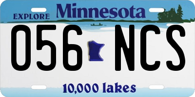 MN license plate 056NCS