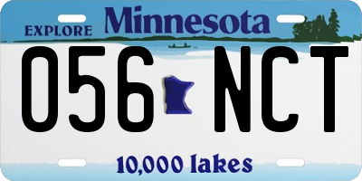 MN license plate 056NCT