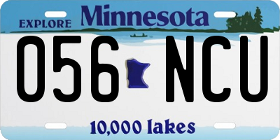 MN license plate 056NCU