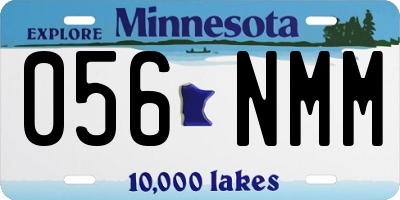 MN license plate 056NMM