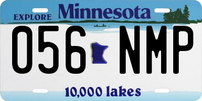 MN license plate 056NMP