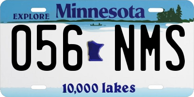 MN license plate 056NMS