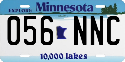 MN license plate 056NNC