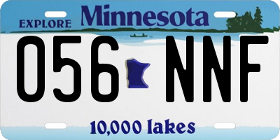 MN license plate 056NNF