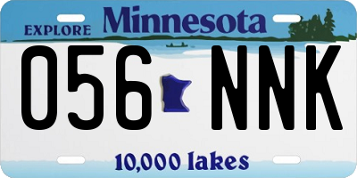 MN license plate 056NNK