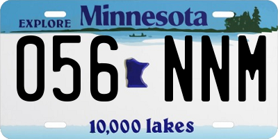 MN license plate 056NNM