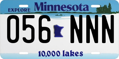 MN license plate 056NNN
