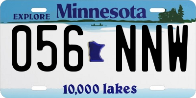 MN license plate 056NNW