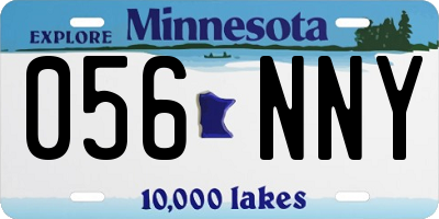 MN license plate 056NNY