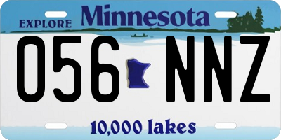 MN license plate 056NNZ