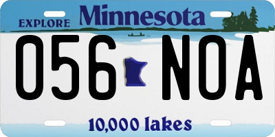 MN license plate 056NOA