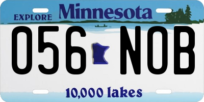 MN license plate 056NOB