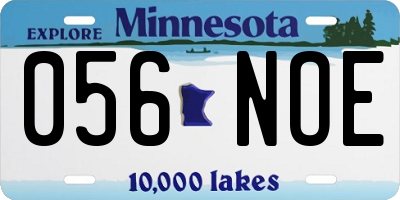 MN license plate 056NOE