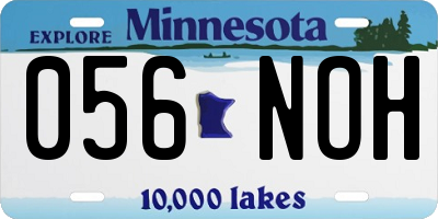 MN license plate 056NOH