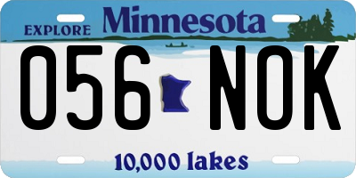 MN license plate 056NOK