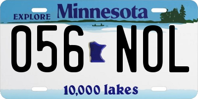 MN license plate 056NOL