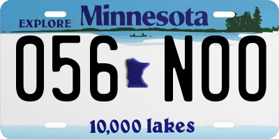 MN license plate 056NOO