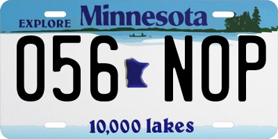MN license plate 056NOP