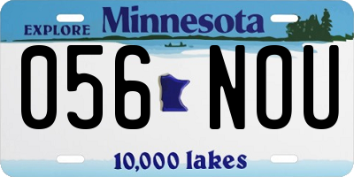 MN license plate 056NOU