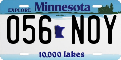 MN license plate 056NOY
