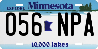 MN license plate 056NPA