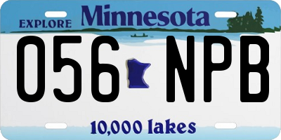 MN license plate 056NPB