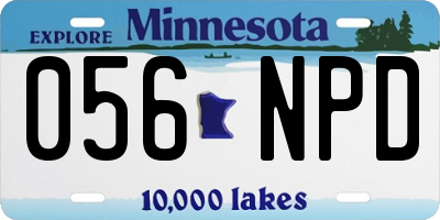 MN license plate 056NPD