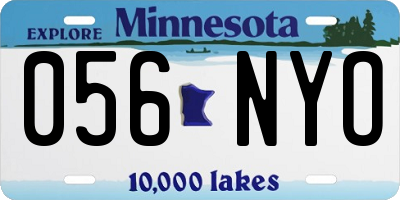 MN license plate 056NYO