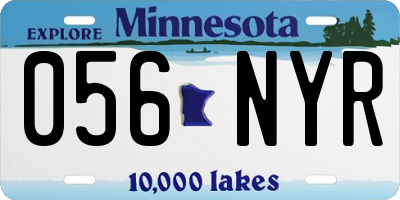 MN license plate 056NYR