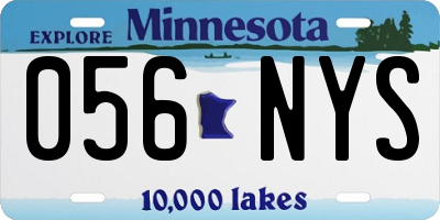 MN license plate 056NYS