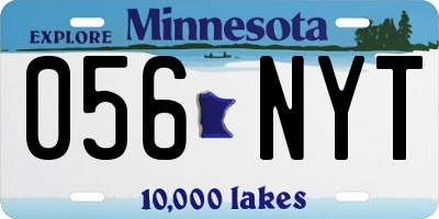 MN license plate 056NYT
