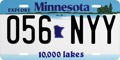MN license plate 056NYY