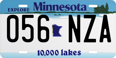 MN license plate 056NZA
