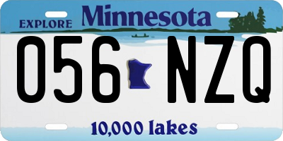 MN license plate 056NZQ