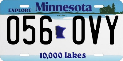 MN license plate 056OVY