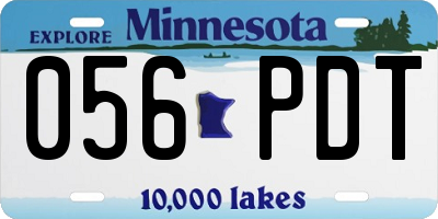 MN license plate 056PDT