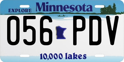 MN license plate 056PDV